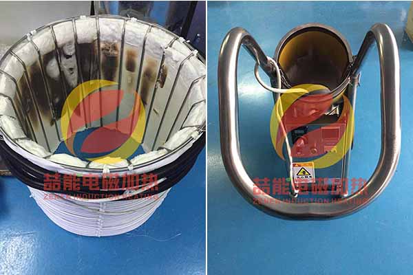 左：無外殼加熱圈；右：智能加熱小車